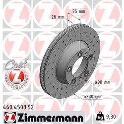 Brzdový kotúč ZIMMERMANN 460.4508.52