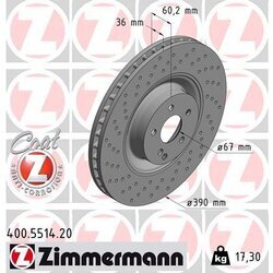 Brzdový kotúč ZIMMERMANN 400.5514.20