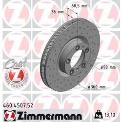 Brzdový kotúč ZIMMERMANN 460.4507.52