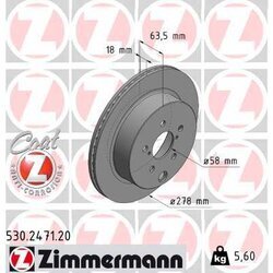 Brzdový kotúč ZIMMERMANN 530.2471.20