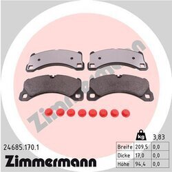 Sada brzdových platničiek kotúčovej brzdy ZIMMERMANN 24685.170.1