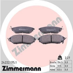 Sada brzdových platničiek kotúčovej brzdy ZIMMERMANN 24222.175.1