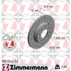 Brzdový kotúč ZIMMERMANN 100.1244.52