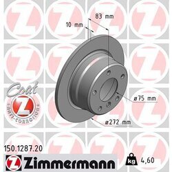 Brzdový kotúč ZIMMERMANN 150.1287.20