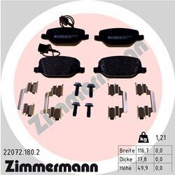 Sada brzdových platničiek kotúčovej brzdy ZIMMERMANN 22072.180.2