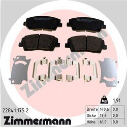 Sada brzdových platničiek kotúčovej brzdy ZIMMERMANN 22841.175.2