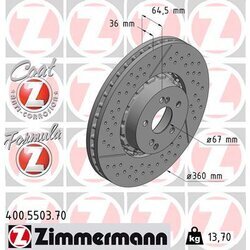 Brzdový kotúč ZIMMERMANN 400.5503.70