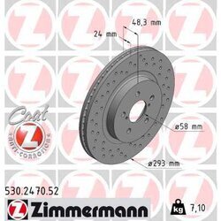 Brzdový kotúč ZIMMERMANN 530.2470.52