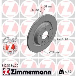 Brzdový kotúč ZIMMERMANN 610.3734.20