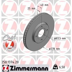 Brzdový kotúč ZIMMERMANN 250.1374.20