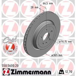 Brzdový kotúč ZIMMERMANN 550.5600.20