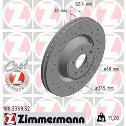 Brzdový kotúč ZIMMERMANN 100.3359.52