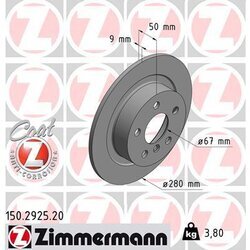 Brzdový kotúč ZIMMERMANN 150.2925.20