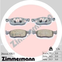 Sada brzdových platničiek kotúčovej brzdy ZIMMERMANN 26444.170.1