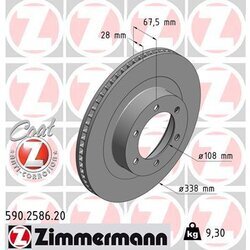 Brzdový kotúč ZIMMERMANN 590.2586.20