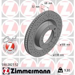 Brzdový kotúč ZIMMERMANN 590.2827.52