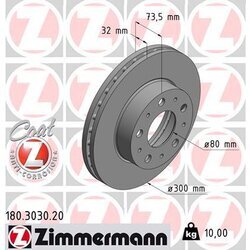 Brzdový kotúč ZIMMERMANN 180.3030.20