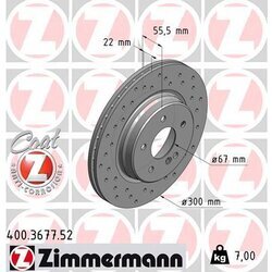 Brzdový kotúč ZIMMERMANN 400.3677.52