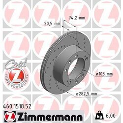 Brzdový kotúč ZIMMERMANN 460.1518.52