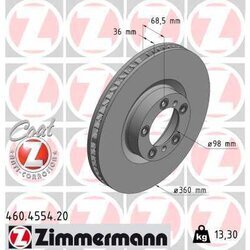 Brzdový kotúč ZIMMERMANN 460.4554.20