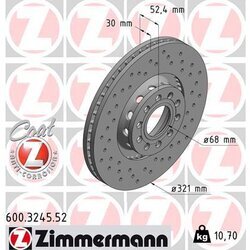 Brzdový kotúč ZIMMERMANN 600.3245.52