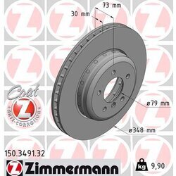 Brzdový kotúč ZIMMERMANN 150.3491.32