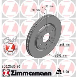 Brzdový kotúč ZIMMERMANN 200.2530.20