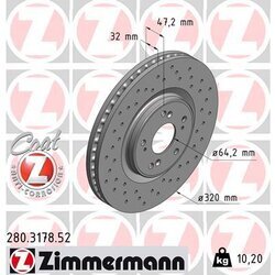 Brzdový kotúč ZIMMERMANN 280.3178.52