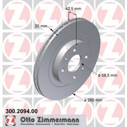 Brzdový kotúč ZIMMERMANN 300.2094.00