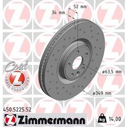 Brzdový kotúč ZIMMERMANN 450.5225.52