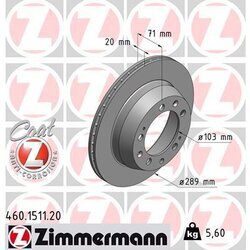 Brzdový kotúč ZIMMERMANN 460.1511.20