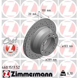 Brzdový kotúč ZIMMERMANN 460.1517.52