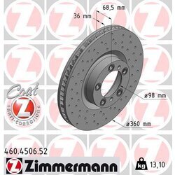 Brzdový kotúč ZIMMERMANN 460.4506.52